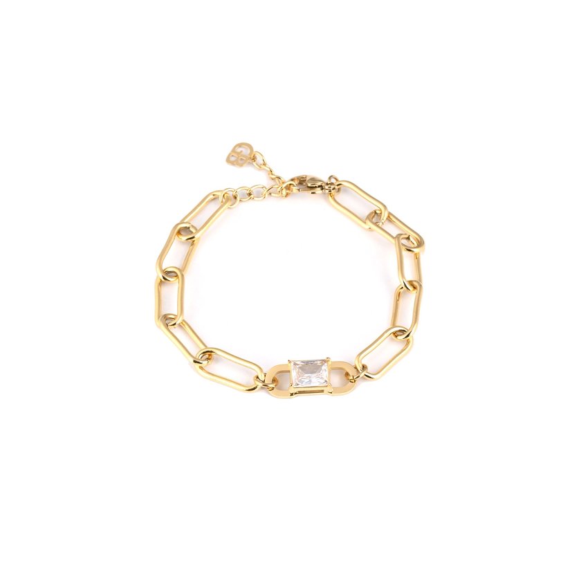 Pulseira elos em aço preto GB