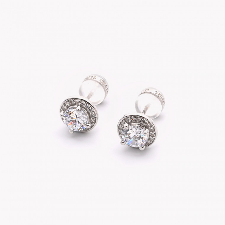 Rounds S925 earrings zirconie GB