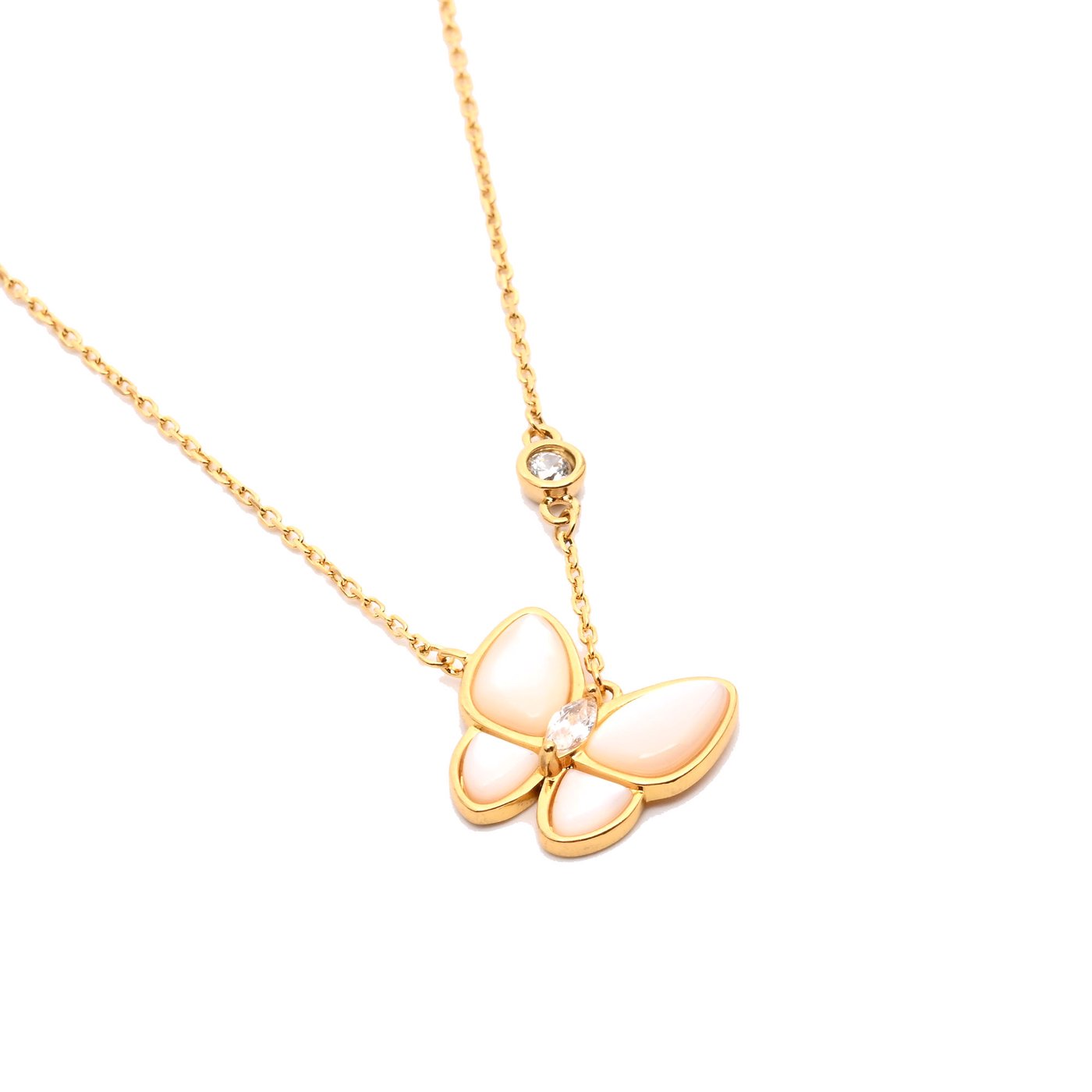 Necklace BeLove motherpearl butterfly