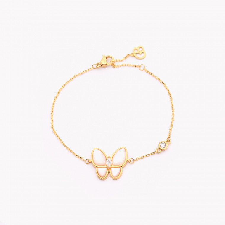Semi precious bracelet butterfly GB