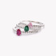 S925 ring oval colorful GB