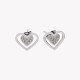 Steel earrings with open heart GB