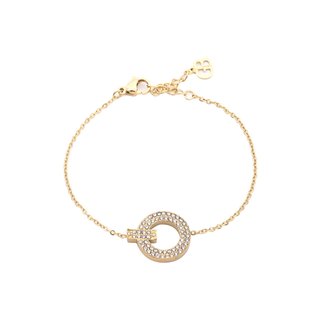 Pulseira em aço com círculo GB