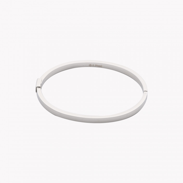 Smooth rigid steel bracelet GB