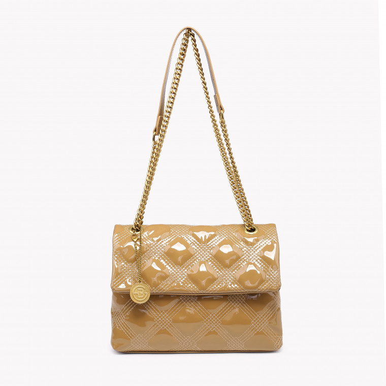 Varnish bag with gold chain GB