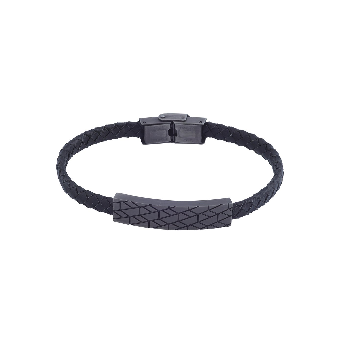 Bracciale uomo acciaio zig zag GB