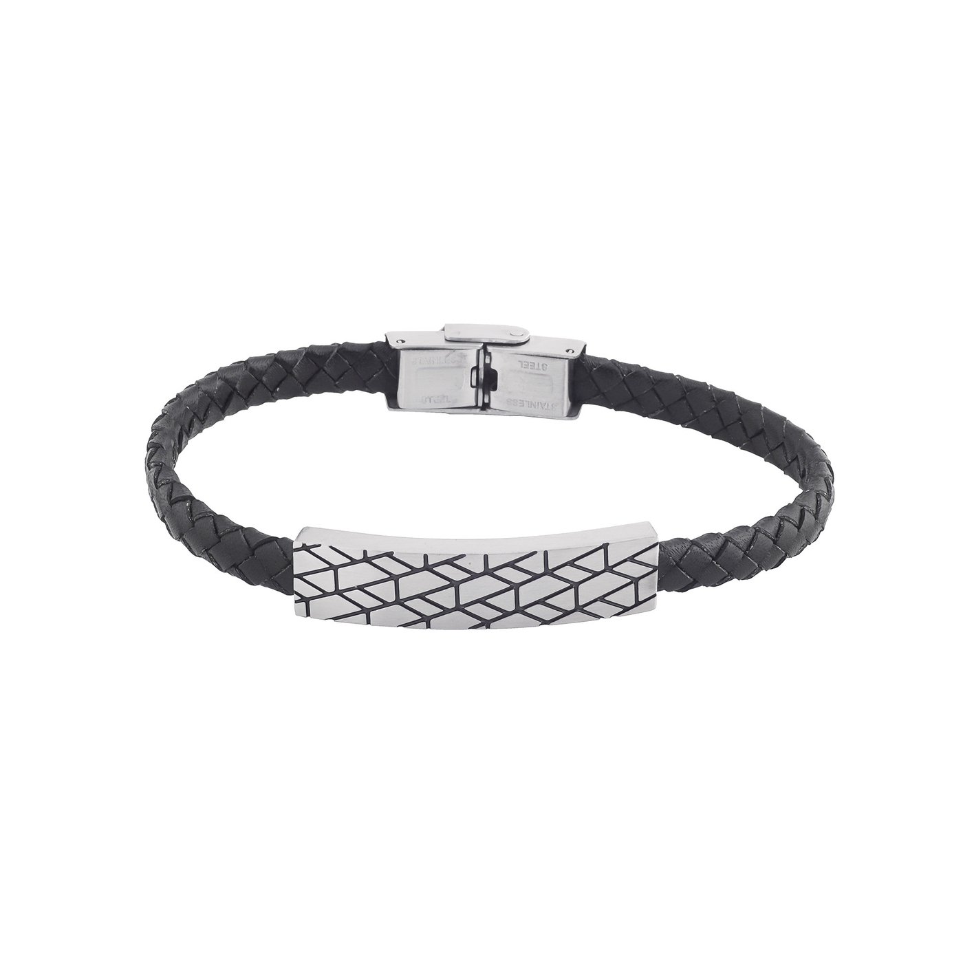 Bracciale uomo acciaio zig zag GB