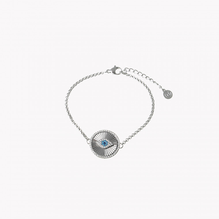 Steel bracelet eye and texture GB