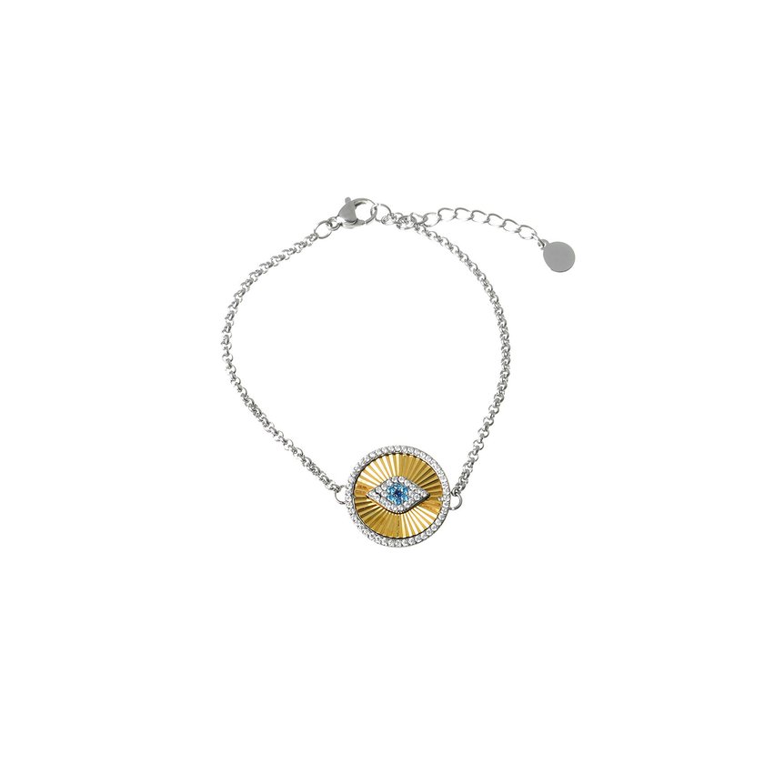 Bracciale in acciaio occhio e struttura GB