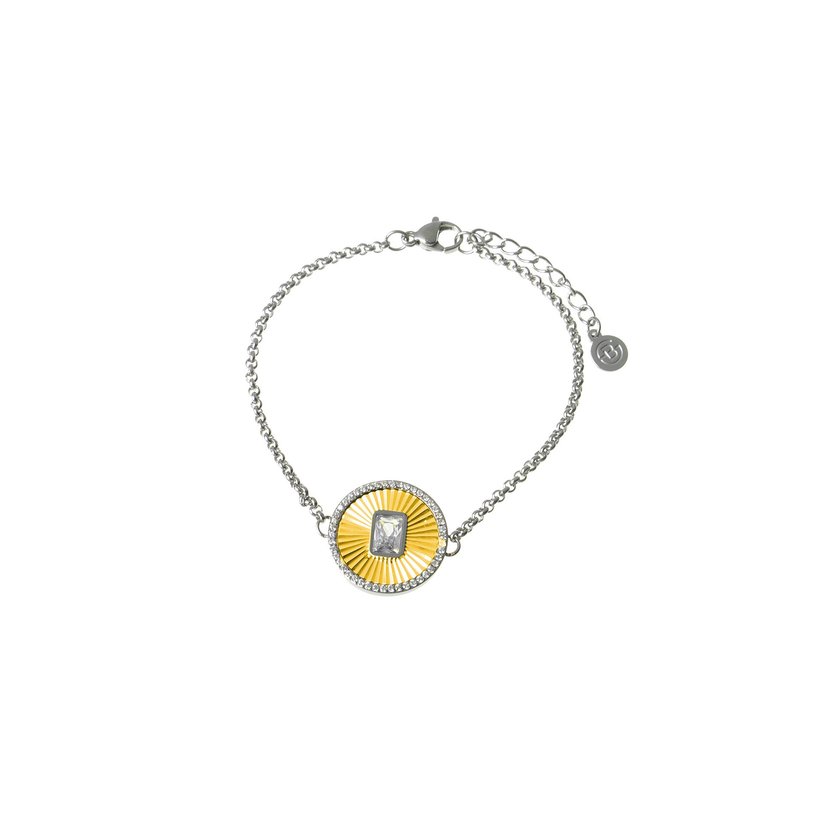 Bracciale in acciaio rettangolo e struttura GB