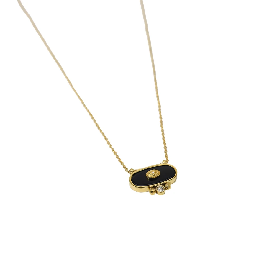 Collar en acero largo ojo GB