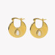 Boucles d&#039;oreilles en acier ovale GB