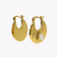 Clovers steel earrings oval GB