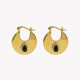 Clovers steel earrings oval GB