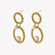 Boucles d&#039;oreilles pendantes en acier entrelacé GB