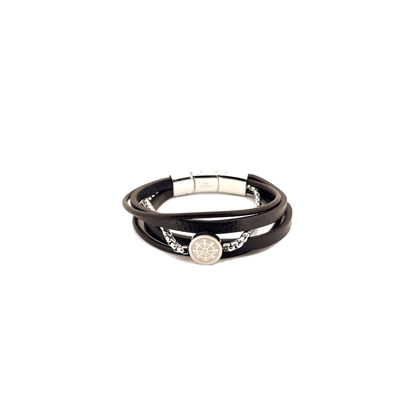 Pulseira homem aço leme GB