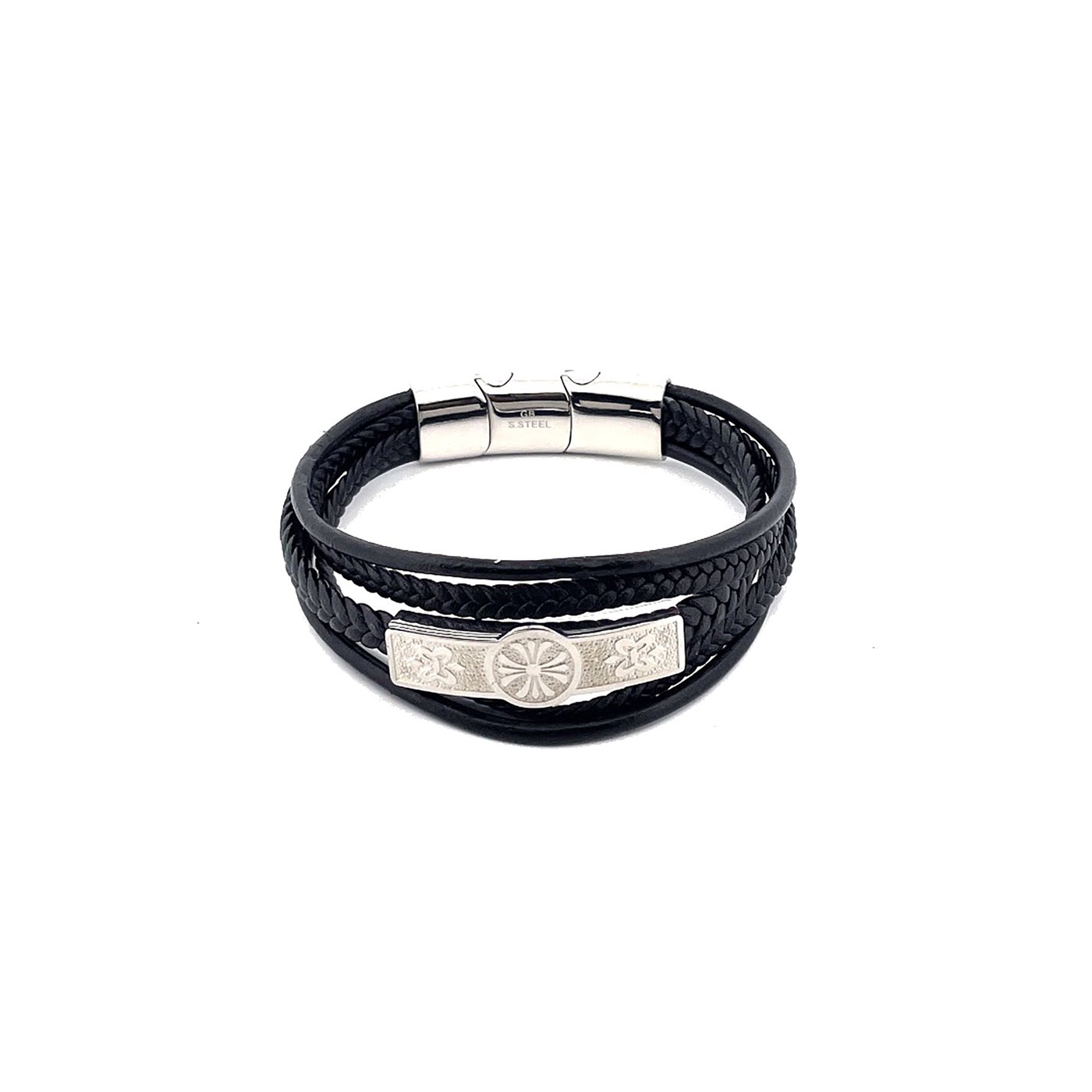 Bracelet homme acier mandala simple GB