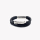 Men&#039;s steel bracelet with interlocking detail GB