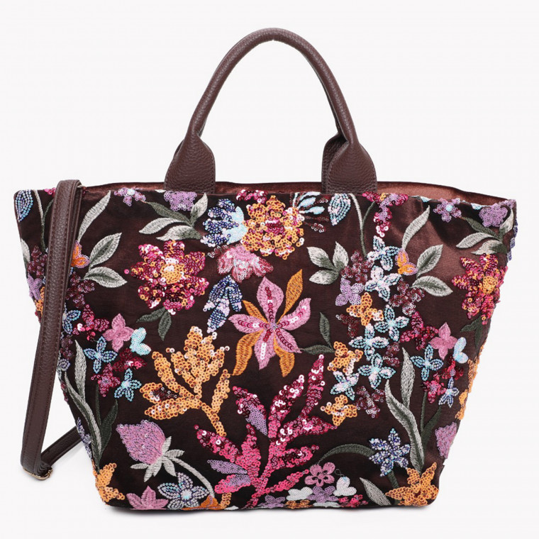 Borsa shopper con perline GB