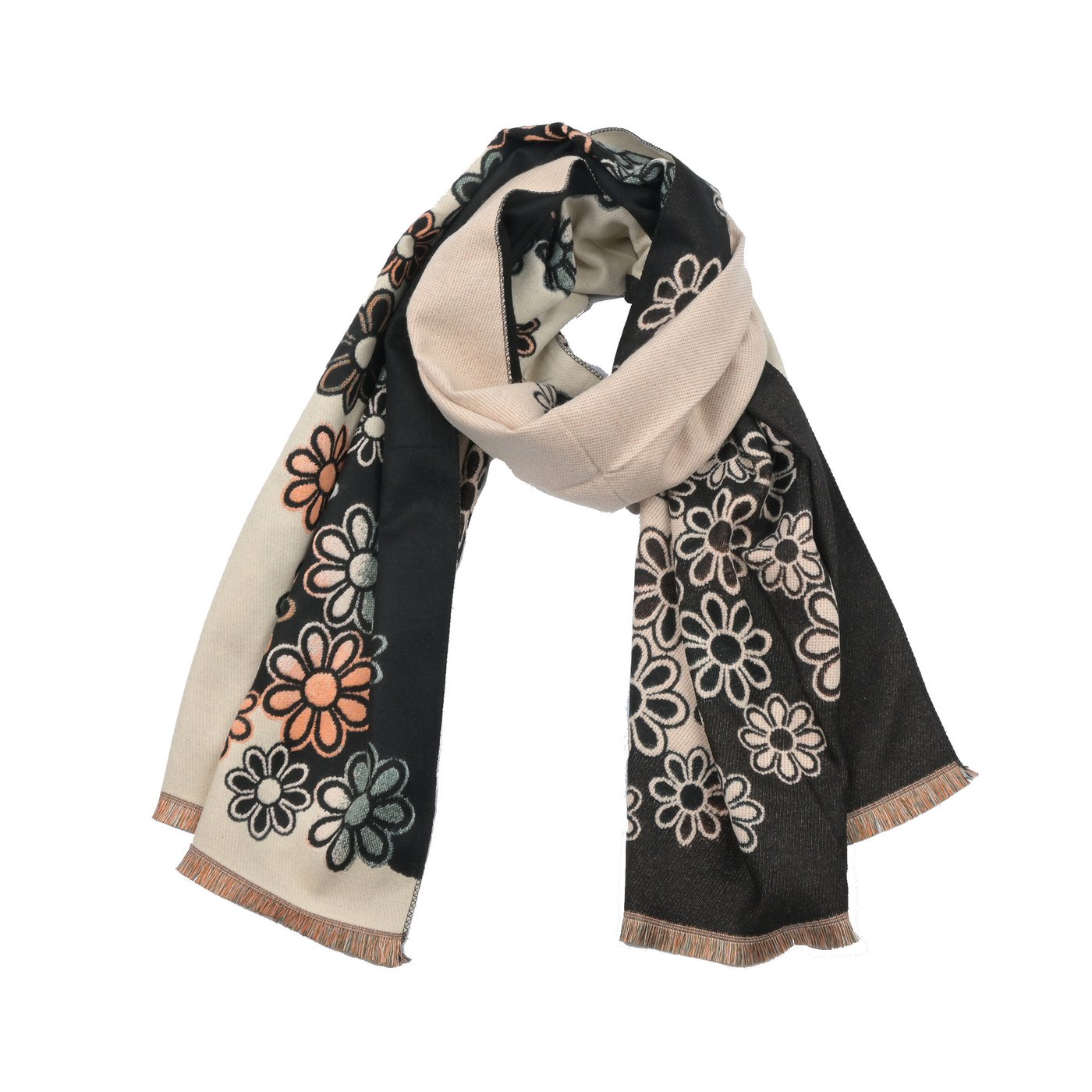 Scarf with flowers print GB