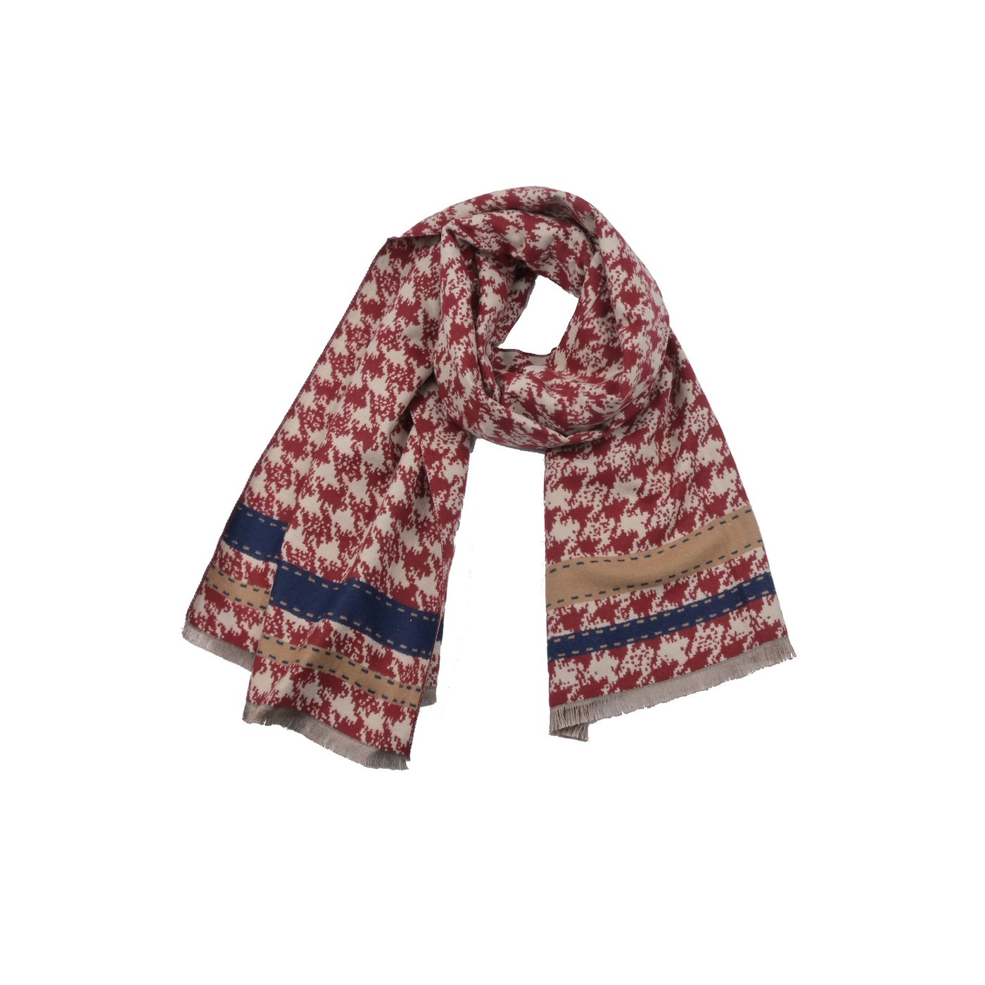 Scarf with pied de poule patter GB