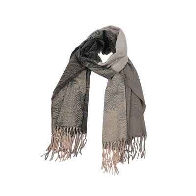 Scarf with palm leaf print GB