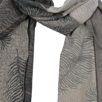 Scarf with palm leaf print GB