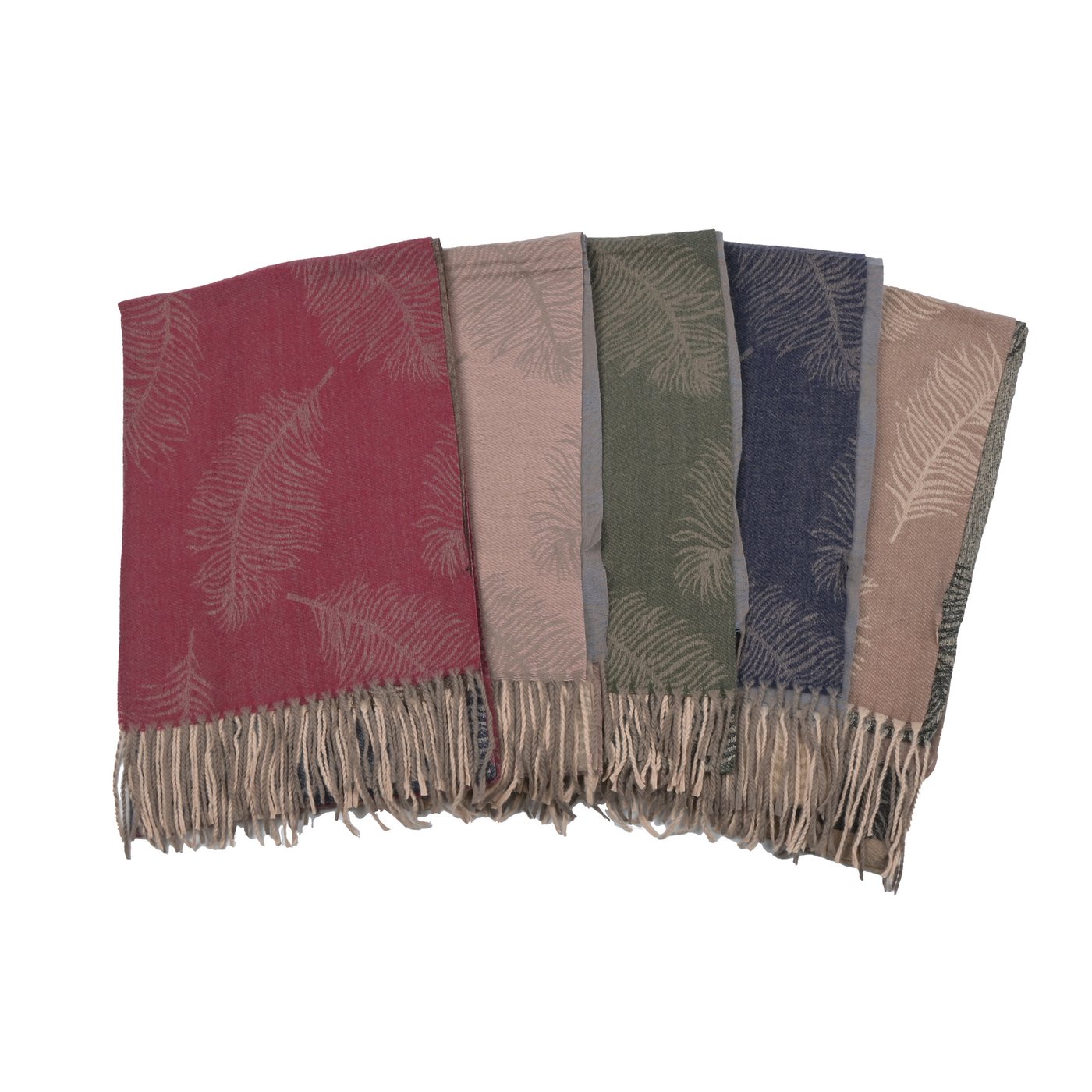 Scarf with palm leaf print GB