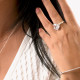 S925 ring with colorful stone oval GB