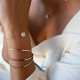 Steel bracelet irregulars stone beige GB