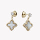 Steel pendant earrings flower shape GB