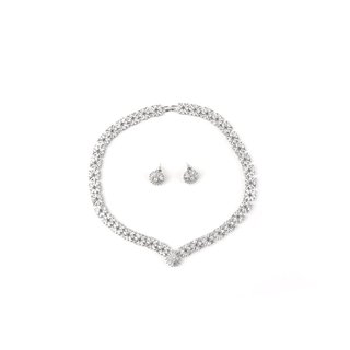 Semi precious set flower round GB