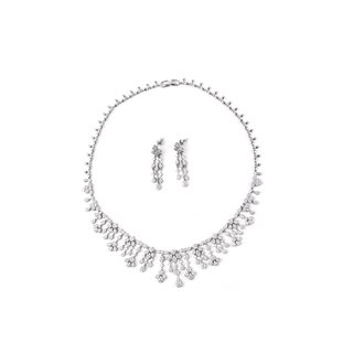 Semi precious set drop shape GB
