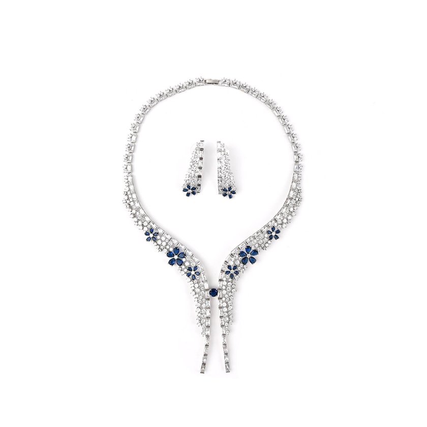 Set semi preziose con fiore colore GB
