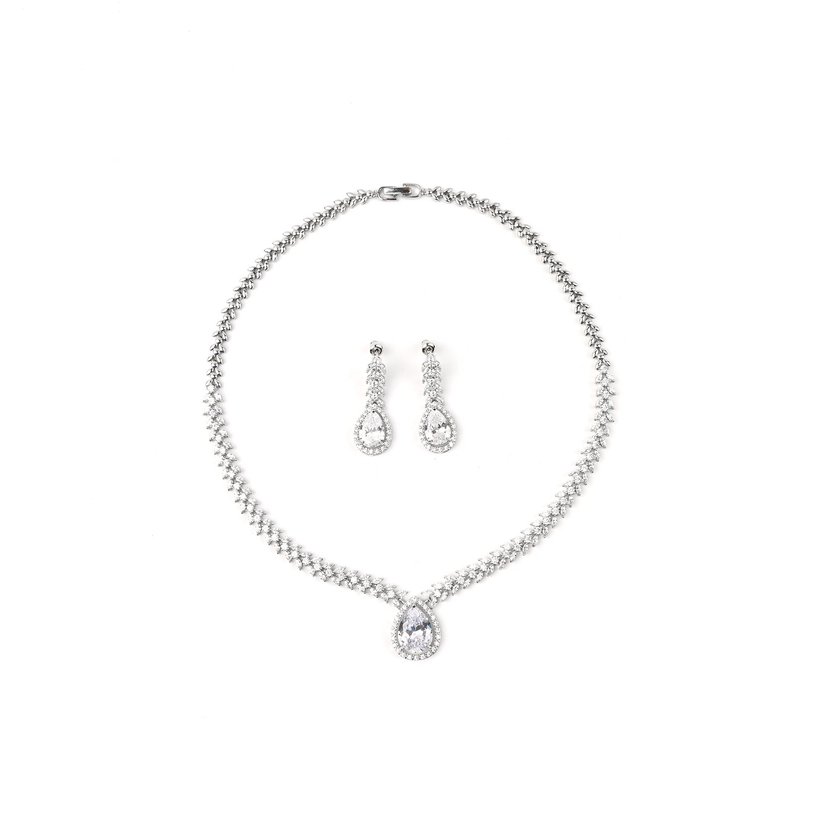Semi precious set drop and leaf shape GB