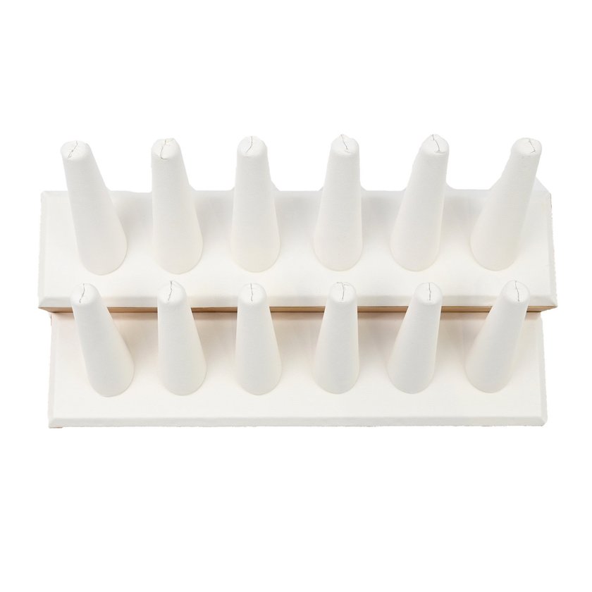 Finger ring exhibitor white GB