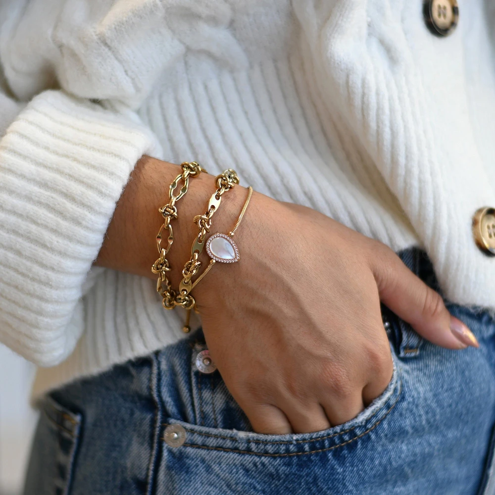 Bracciale in acciaio intrecciate GB