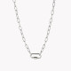 Linked steel necklace GB