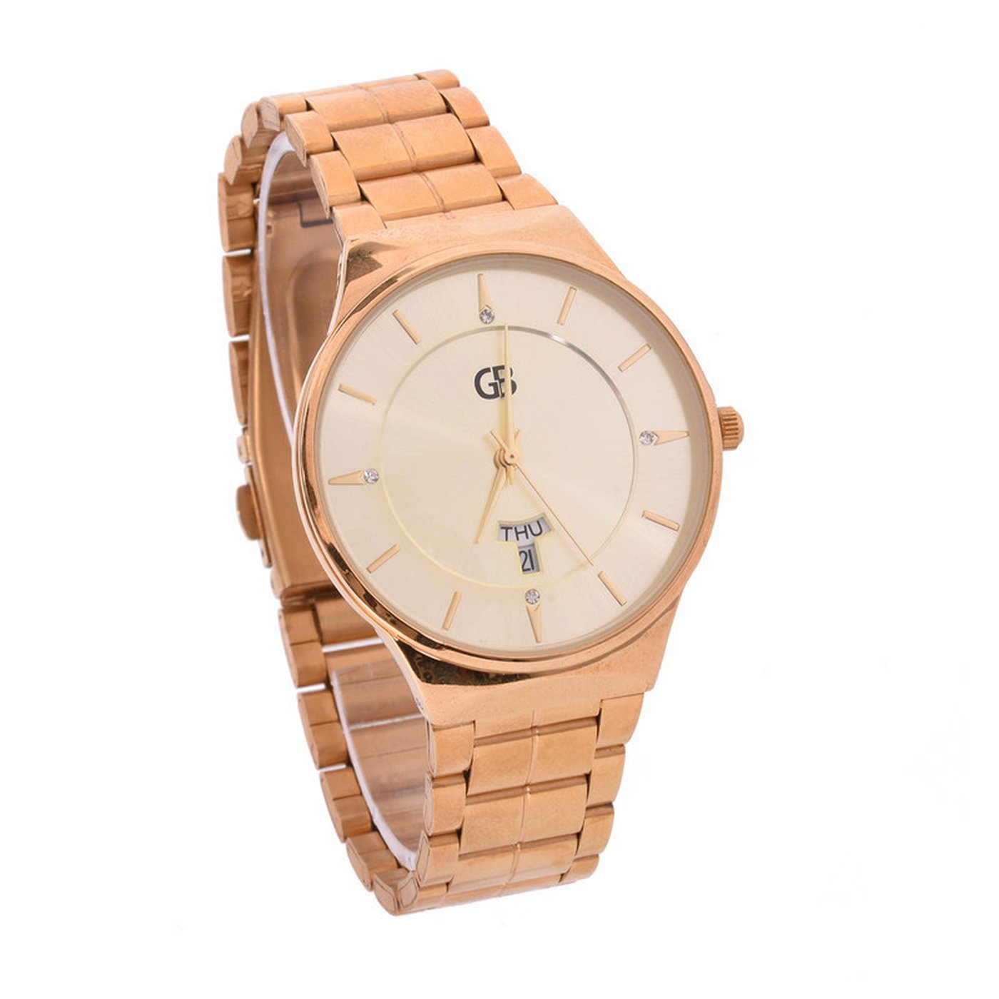 Analog watch gold | yellow background GB