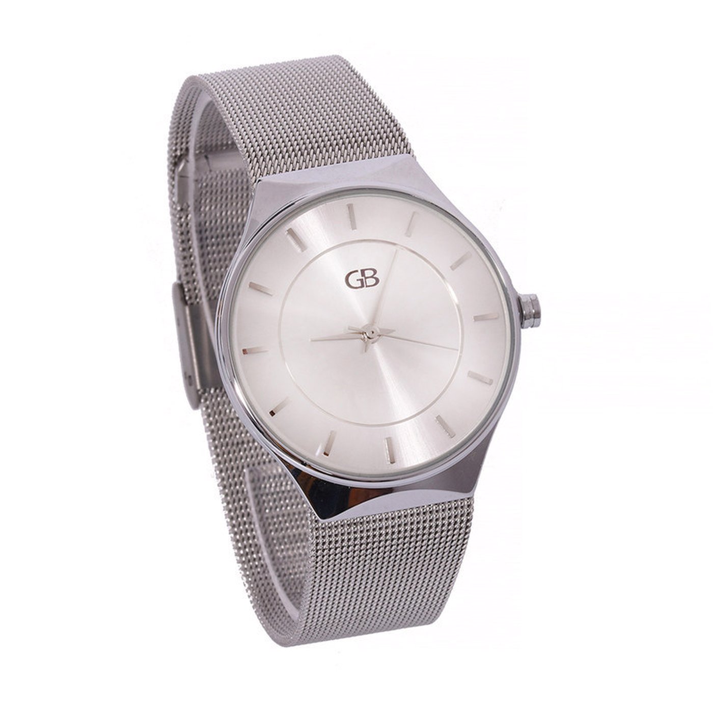 Analog watch silver | white background GB