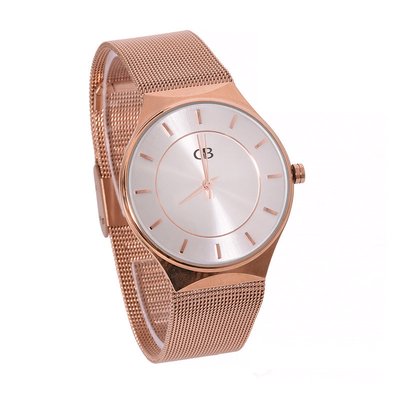 Montre analogique bronze | fond blanc GB