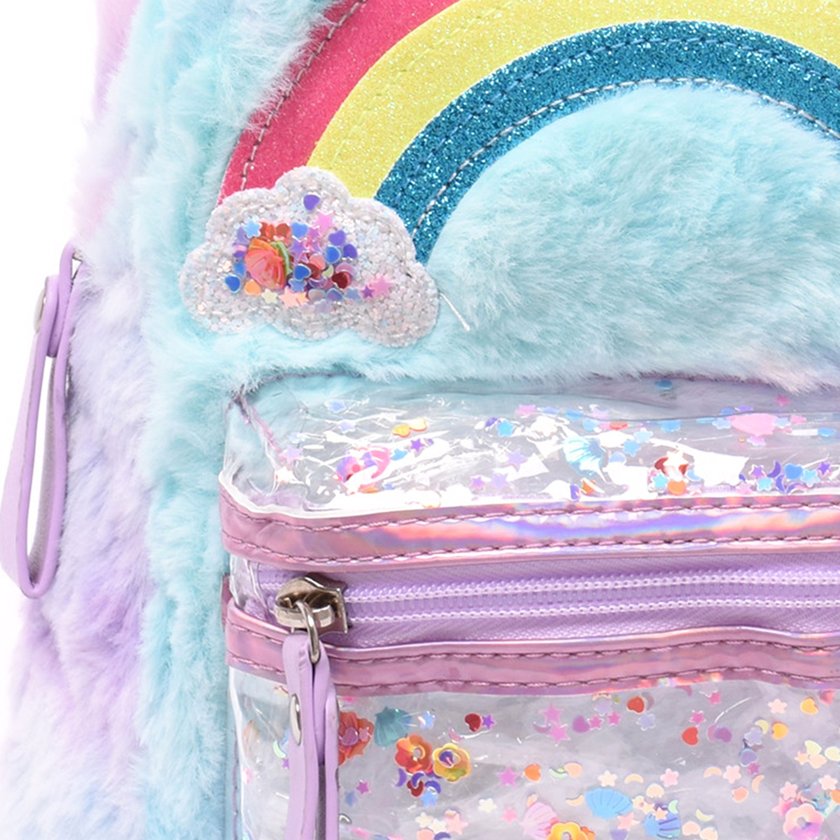 Mochila de criança em pêlo arco-íris GB