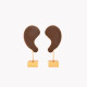 Exhibitor ear shape for earrings brown GB