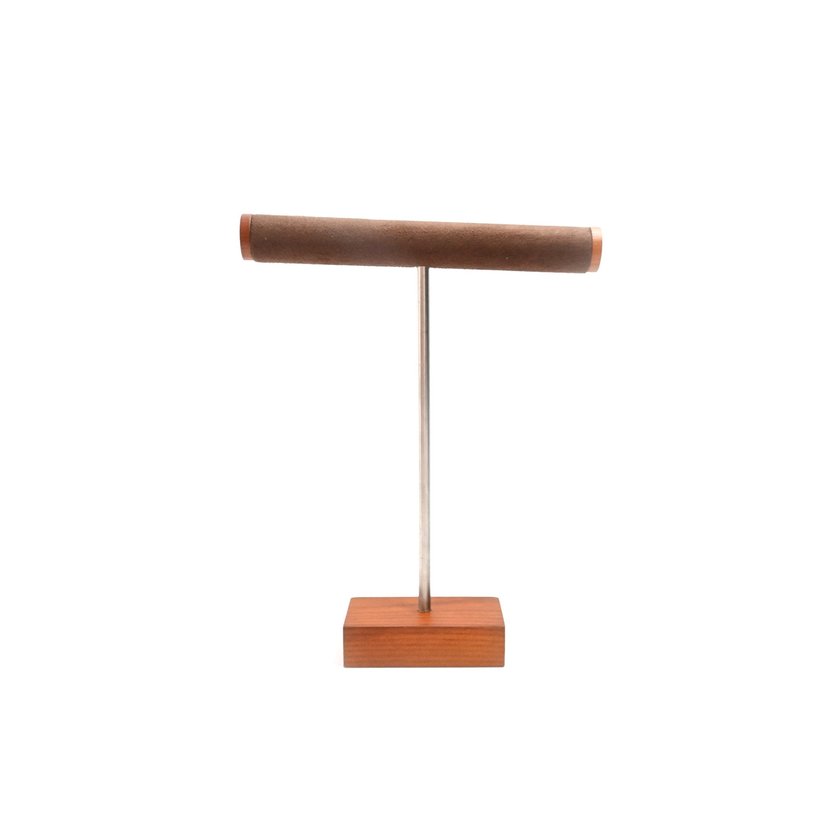 Exposant en forme de T pour les bijoux marron GB