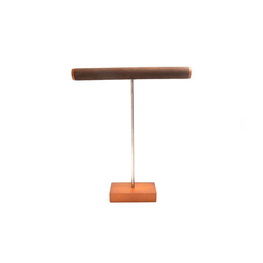 Exposant en forme de T pour les bijoux marron GB