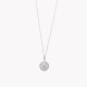 Flower steel necklace with brillant GB