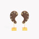 Exposant de boucles d’oreilles en forme d’oreille marron GB