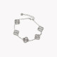 Steel necklace clovers texture GB