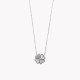 Steel heart clover necklace GB