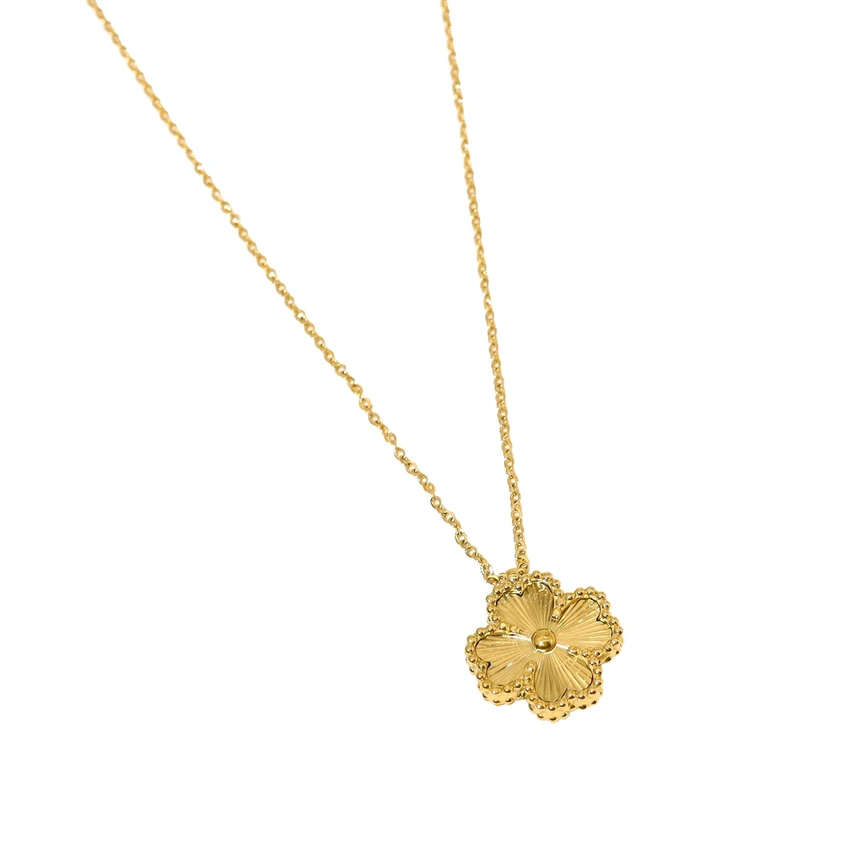 Collana trifogli struttura in acciaio GB